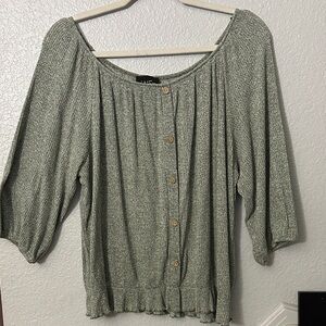 ‼️ 5 for $25 ‼️ Women's Green Button-Up Top XL